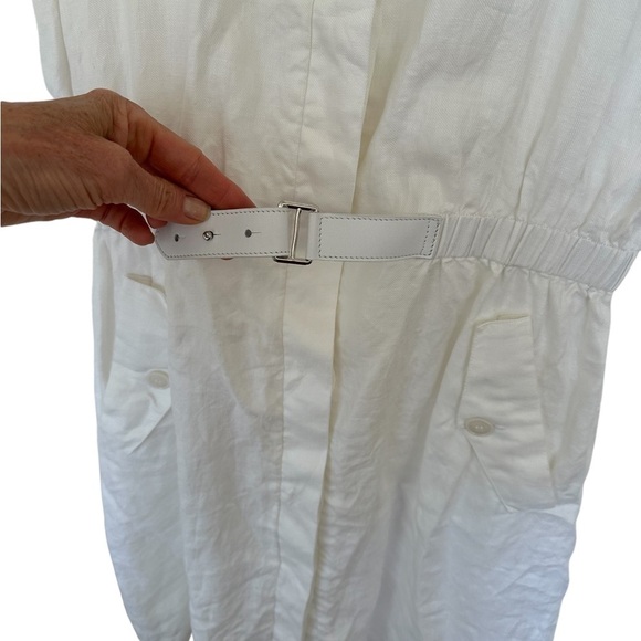 Armani Collezioni White Linen Sleeveless Dress – Size 8 - Picture 10 of 13
